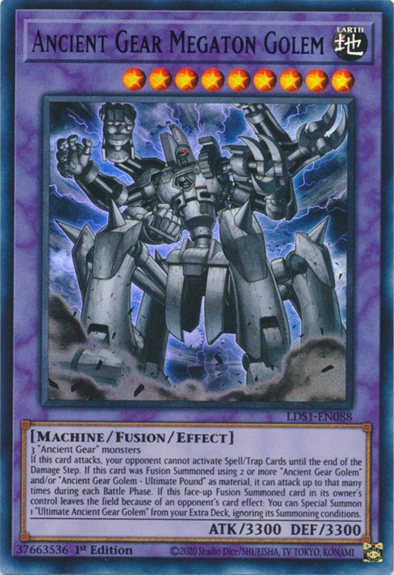 Ancient Gear Megaton Golem (Blue) - LDS1-EN088 - Ultra Rare - 1st Edition available at 401 Games Canada