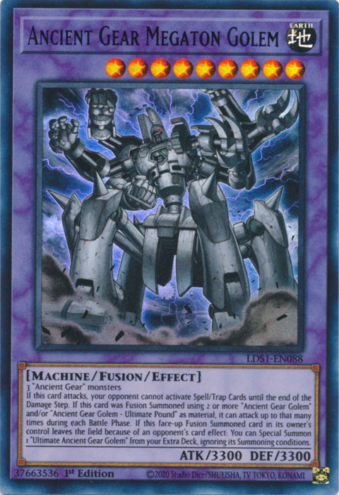 Ancient Gear Megaton Golem (Blue) - LDS1-EN088 - Ultra Rare - 1st Edition available at 401 Games Canada