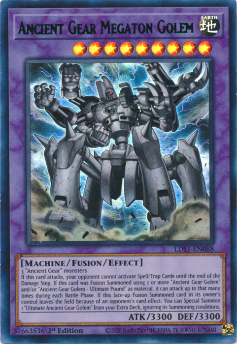 Ancient Gear Megaton Golem (Green) - LDS1-EN088 - Ultra Rare - 1st Edition available at 401 Games Canada