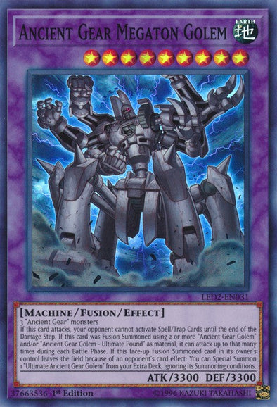 Ancient Gear Megaton Golem - LED2-EN031 - Super Rare - 1st Edition available at 401 Games Canada