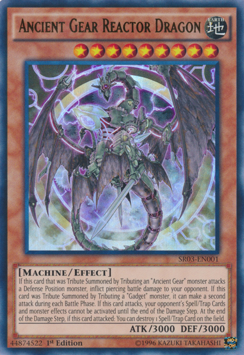 Ancient Gear Reactor Dragon - SR03-EN001 - Ultra Rare - 1st Edition available at 401 Games Canada