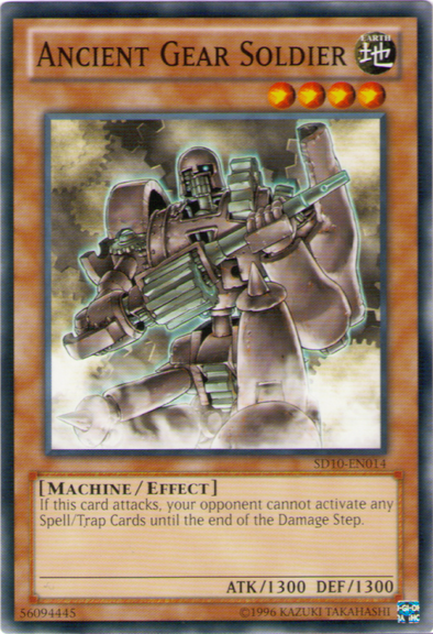 Ancient Gear Soldier - SD10-EN014 - Common - Unlimited available at 401 Games Canada