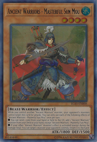 Ancient Warriors - Masterful Sun Mou - IGAS-EN008 - Ultra Rare - Unlimited available at 401 Games Canada