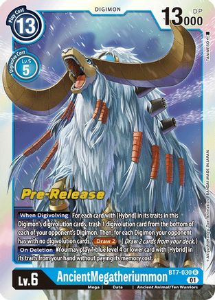 AncientMegatheriummon (Prerelease Promo) - BT7-030 - Rare available at 401 Games Canada