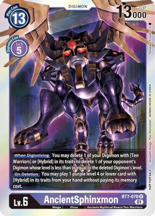AncientSphinxmon (Event Pack 3) - BT7-078 - Rare available at 401 Games Canada