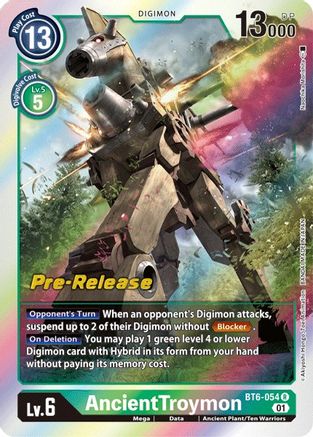 AncientTroymon (Prerelease Promo) - BT6-054 - Rare available at 401 Games Canada