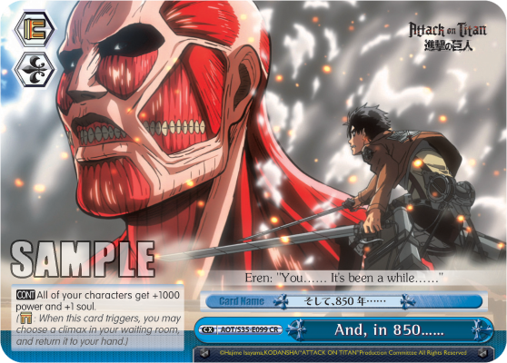 And, in 850...... - AOT/S35-E099 - Climax Rare available at 401 Games Canada