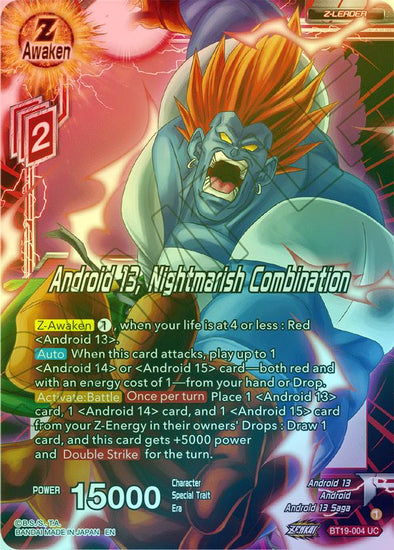 Android 13, Nightmarish Combination - BT19-004 - Uncommon (Foil) available at 401 Games Canada