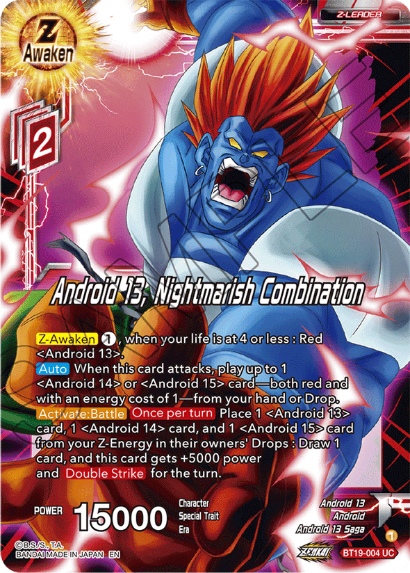 Android 13, Nightmarish Combination - BT19-004 - Uncommon available at 401 Games Canada