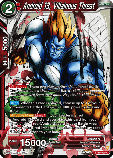 Android 13, Villainous Threat - BT19-020 - Common available at 401 Games Canada