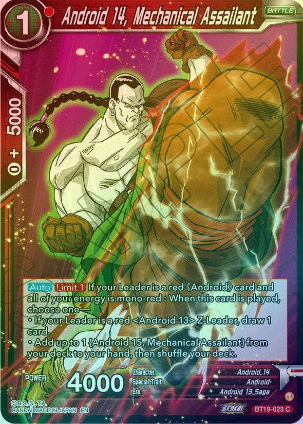 Android 14, Mechanical Assailant - BT19-023 - Common (Foil) available at 401 Games Canada