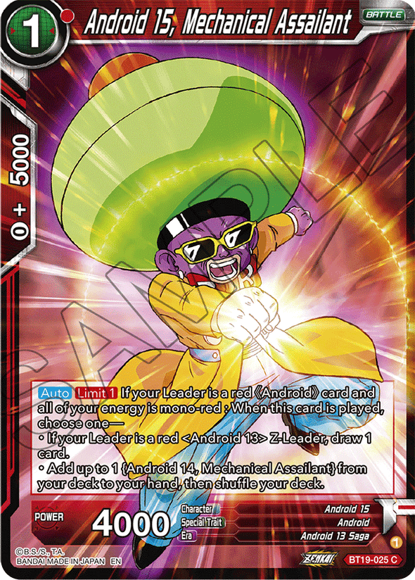 Android 15, Mechanical Assailant - BT19-025 - Common available at 401 Games Canada