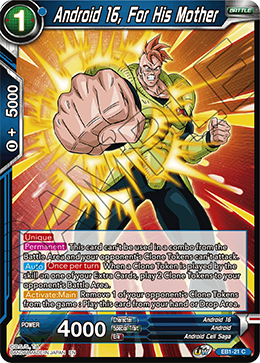 Android 16, For His Mother - EB1-21 - Common available at 401 Games Canada