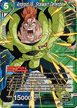 Android 16, Stalwart Defender - DBS-P-310 - Tournament Promo (Winner Stamped) available at 401 Games Canada