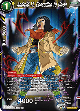 Android 17, Conceding to Union - BT14-107 - Uncommon available at 401 Games Canada