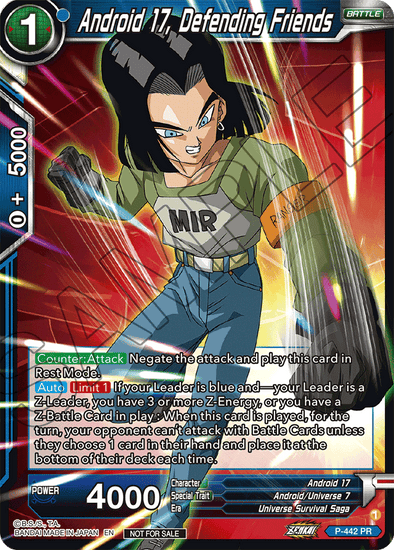 Android 17, Defending Friends - P-442 - Promo available at 401 Games Canada