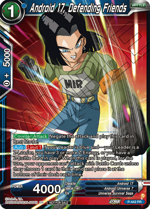 Android 17, Defending Friends - P-442 - Promo available at 401 Games Canada