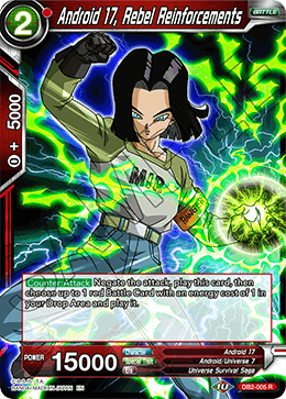 Android 17, Rebel Reinforcements - DB2-005 - Rare available at 401 Games Canada