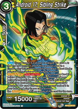 Android 17, Sibling Strike - BT13-109 - Uncommon (FOIL) available at 401 Games Canada