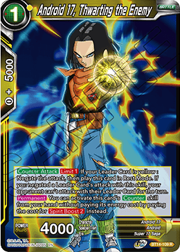 Android 17, Thwarting the Enemy - BT14-109 - Rare available at 401 Games Canada