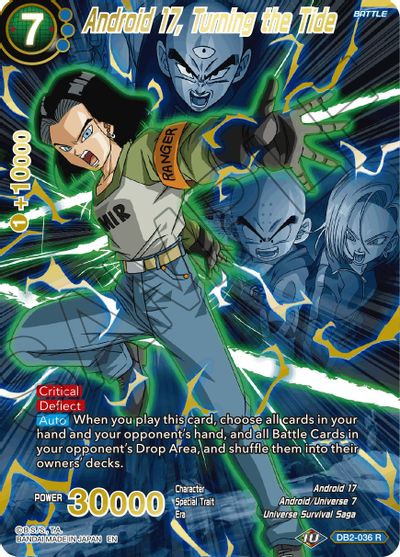 Android 17, Turning the Tide - DB2-036 - Rare (Alternate Art) (Foil) available at 401 Games Canada