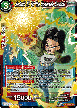 Android 17, for the Universe's Survival - BT16-008 - Super Rare available at 401 Games Canada