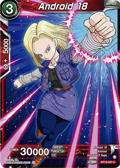 Android 18 - BT19-027 - Common available at 401 Games Canada