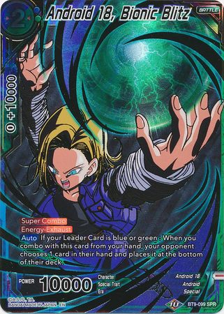 Android 18, Bionic Blitz - BT9-099 - Special Rare (SPR) available at 401 Games Canada