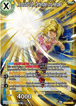 Android 18, Defender of Heroes - BT14-093 - Super Rare available at 401 Games Canada