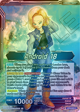 Android 18 // Dependable Sister Android 18 - BT8-023 - Common (FOIL) available at 401 Games Canada