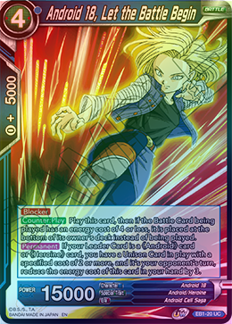 Android 18, Let the Battle Begin - EB1-20 - Uncommon (FOIL) available at 401 Games Canada