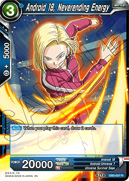 Android 18, Neverending Energy - DB2-037 - Rare available at 401 Games Canada