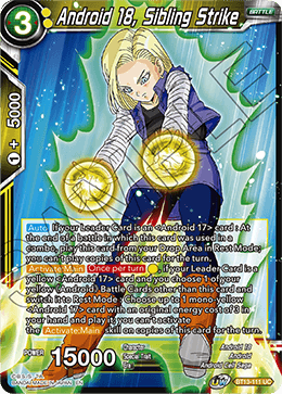 Android 18, Sibling Strike - BT13-111 - Uncommon (FOIL) available at 401 Games Canada