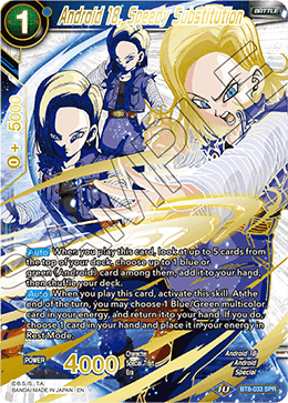 Android 18, Speedy Substitution - BT8-033 - Special Rare (SPR) available at 401 Games Canada