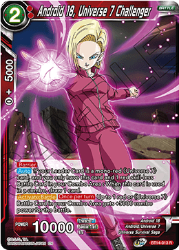 Android 18, Universe 7 Challenger - BT14-013 - Rare available at 401 Games Canada