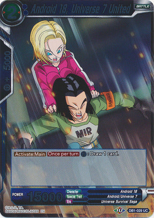 Android 18, Universe 7 United - DB1-029 - Uncommon (FOIL) available at 401 Games Canada