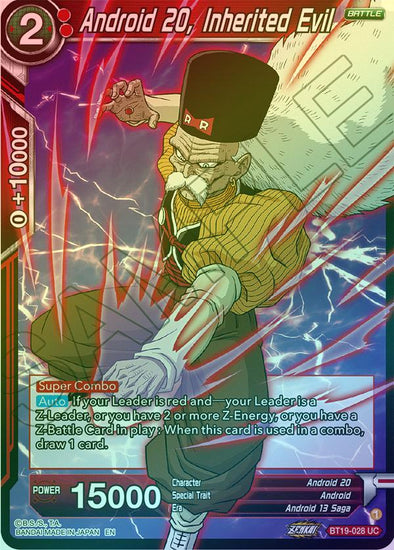 Android 20, Inherited Evil - BT19-028 - Uncommon (Foil) available at 401 Games Canada