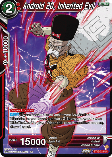 Android 20, Inherited Evil - BT19-028 - Uncommon available at 401 Games Canada