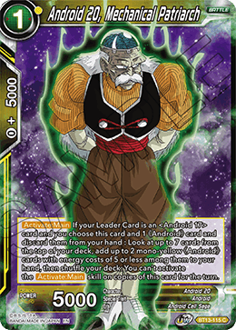 Android 20, Mechanical Patriarch - BT13-115 - Common (FOIL) available at 401 Games Canada