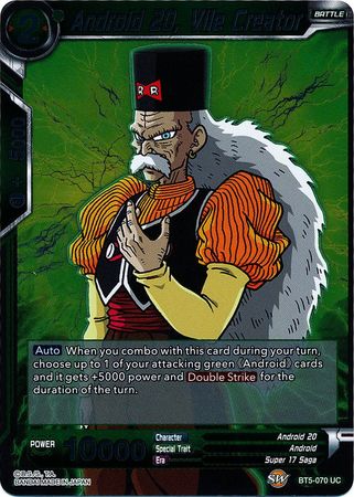 Android 20, Vile Creator - BT5-070 - Uncommon (FOIL) available at 401 Games Canada