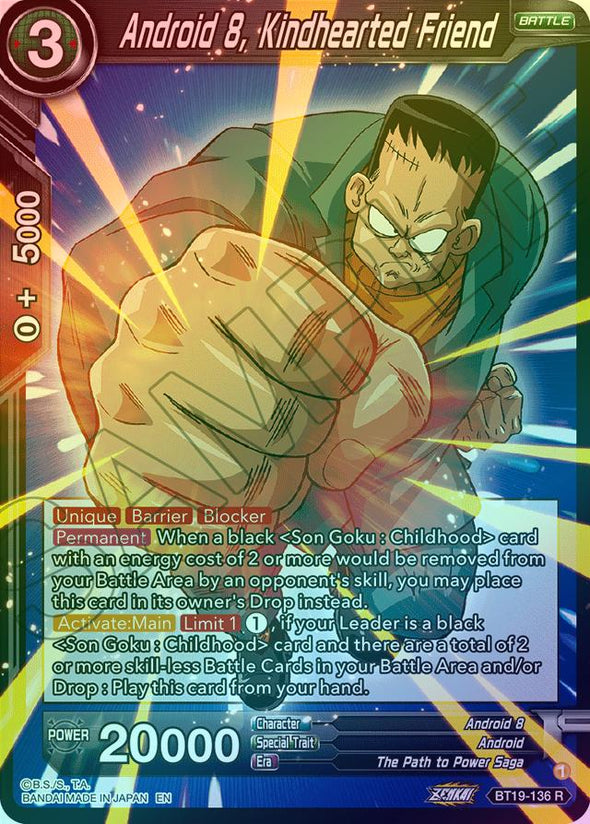 Android 8, Kindhearted Friend - BT19-136 - Rare (Foil) available at 401 Games Canada