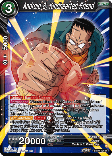 Android 8, Kindhearted Friend - BT19-136 - Rare available at 401 Games Canada