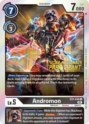 Andromon (2022 Championship Online Regional Participant) - EX1-048 - Common available at 401 Games Canada