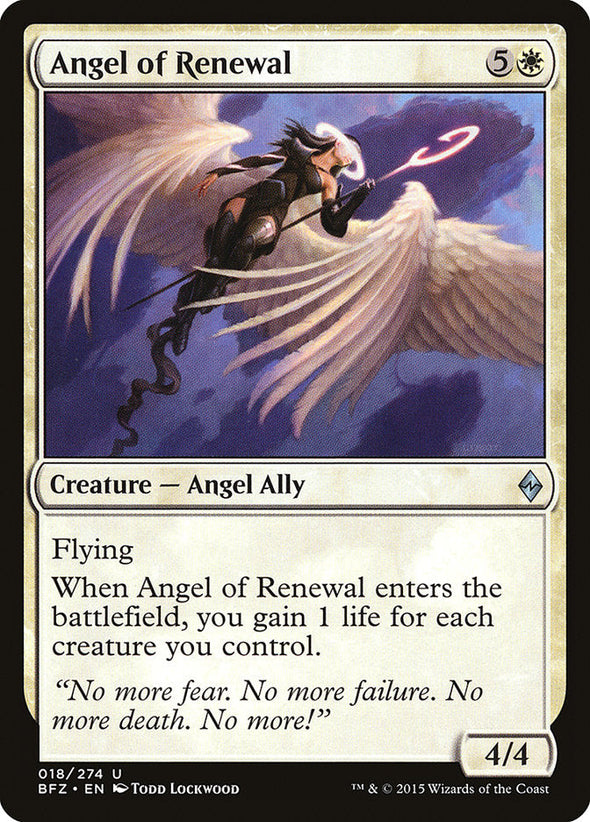 Angel of Renewal (BFZ) available at 401 Games Canada
