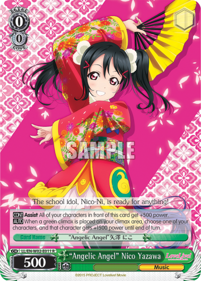 "Angelic Angel" Nico Yazawa - LL/EN-W02-E011 - Rare available at 401 Games Canada