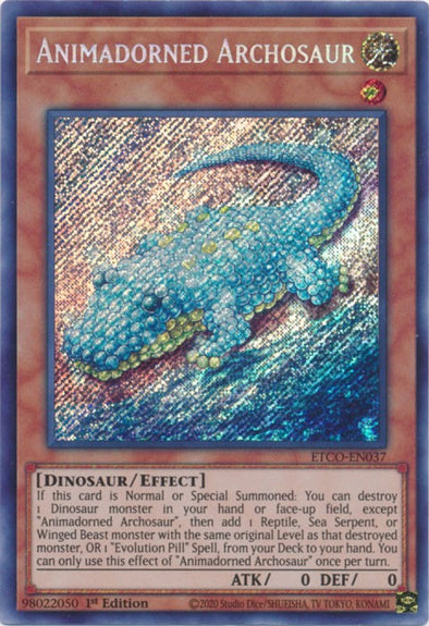 Animadorned Archosaur - ETCO-EN037 - Secret Rare - 1st Edition available at 401 Games Canada