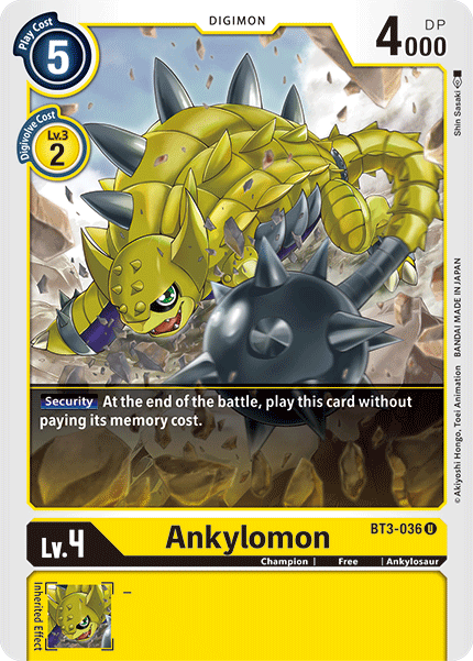 Ankylomon - BT3-036 - Uncommon available at 401 Games Canada