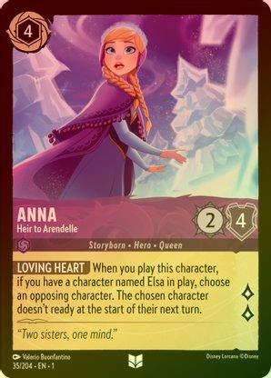 Anna (Heir to Arendelle) - 35/204 - Uncommon (Foil) available at 401 Games Canada