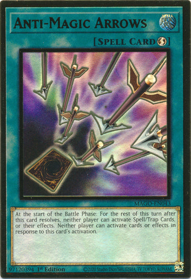 Anti-Magic Arrows - MAGO-EN043 - Premium Gold Rare - 1st Edition available at 401 Games Canada