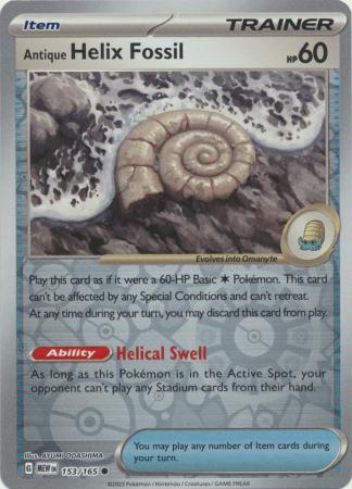 Antique Helix Fossil - 153/165 - Common - Reverse Holo available at 401 Games Canada